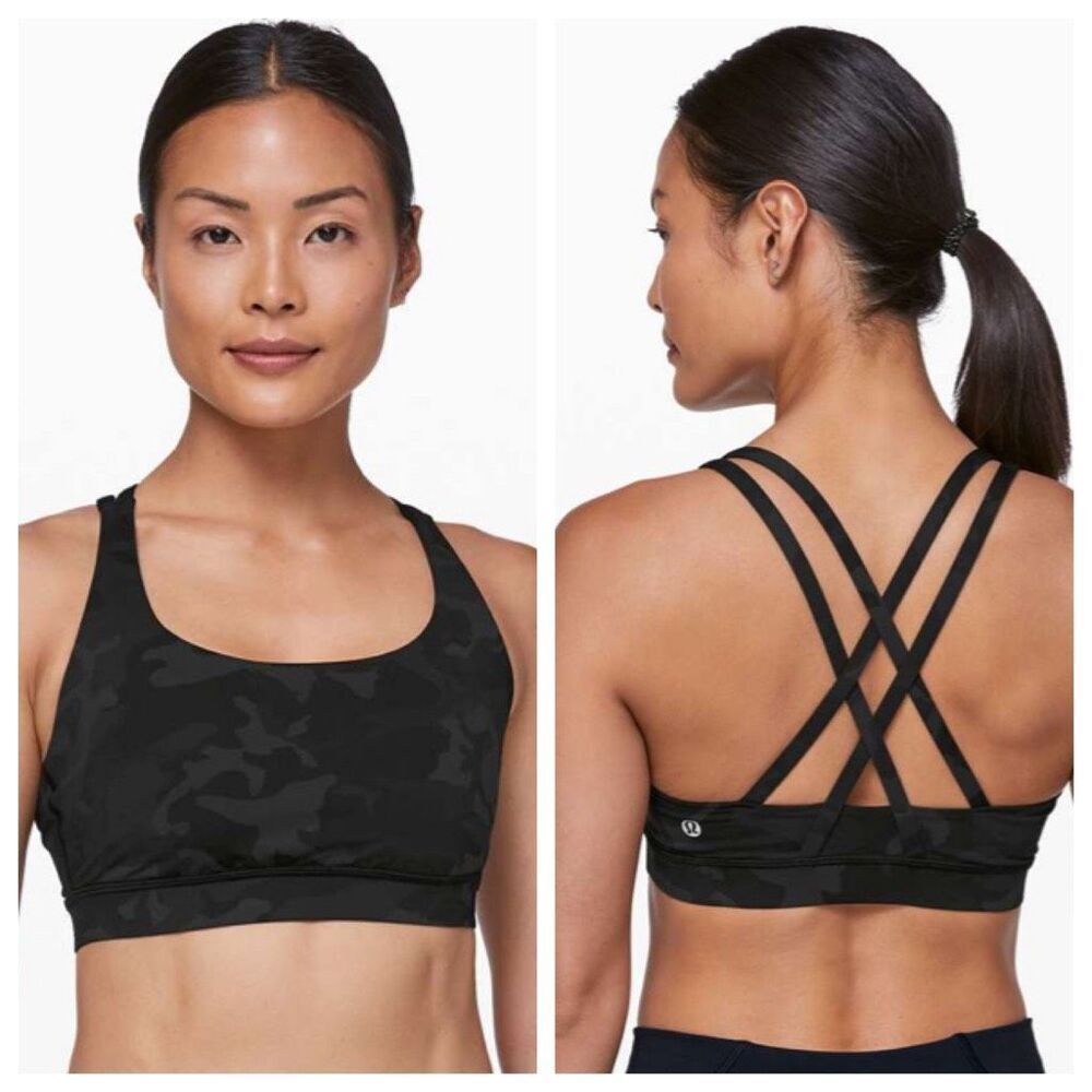 Lululemon Energy Bra Incognito Camo Multi Grey Size 4